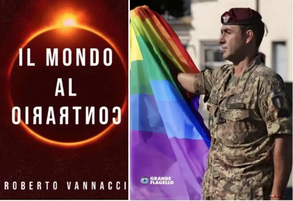 generale roberto vannacci il mondo al contrario gay omosessuali meme grande flagello