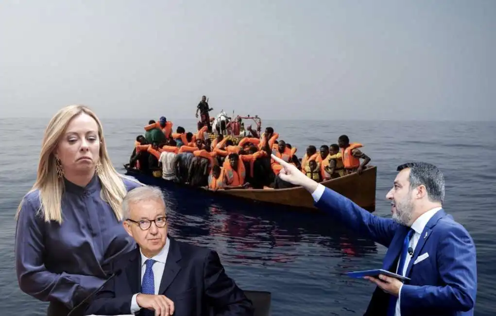 giorgia meloni alfredo mantovano matteo salvini migranti 