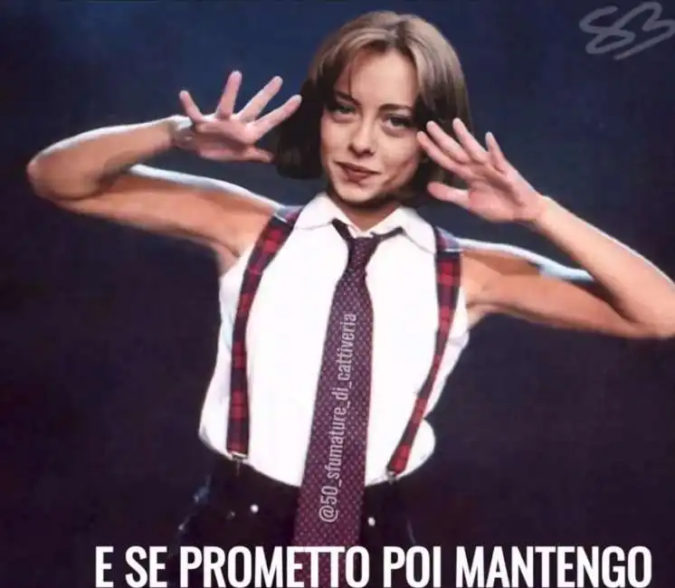 giorgia meloni come ambra promesse prometto poi mantengo 