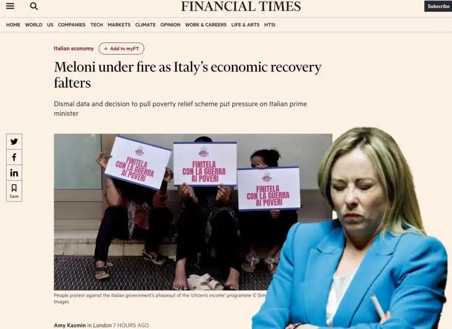 giorgia meloni financial times 