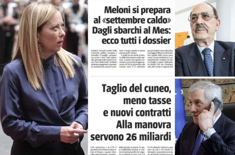 il giornale giorgia meloni antonio tajani angelucci 