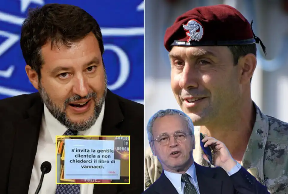 matteo salvini enrico mentana roberto vannacci