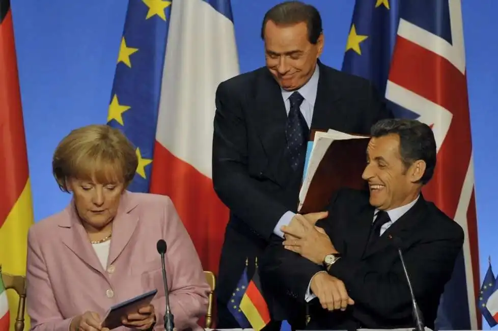 nicola sarkozy silvio berlusconi angela merkel