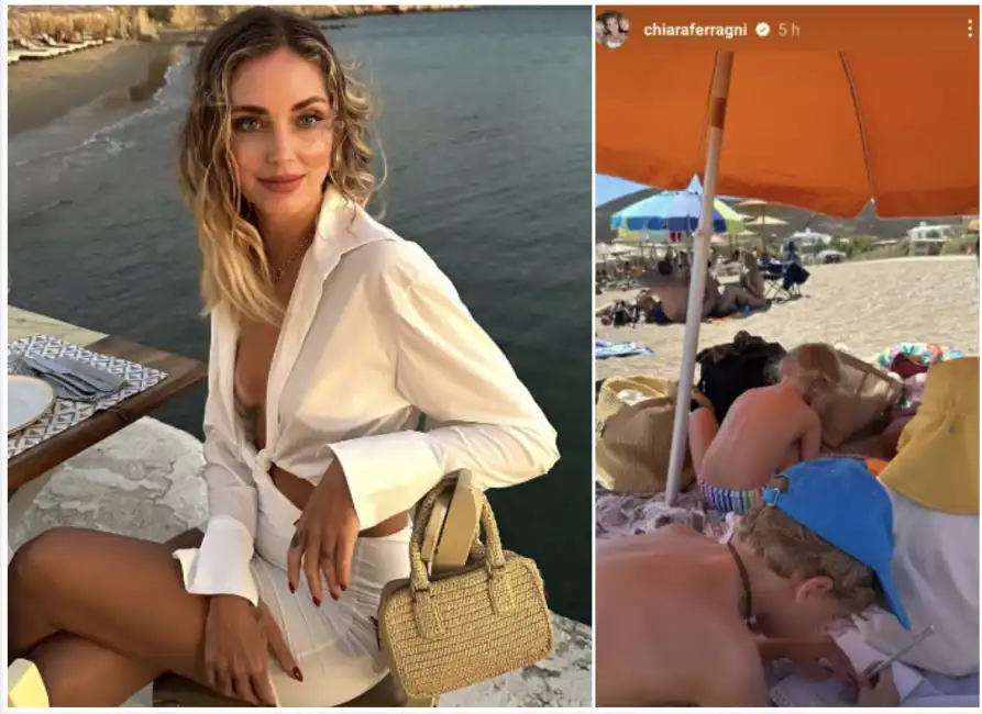 chiara ferragni vacanze in grecia