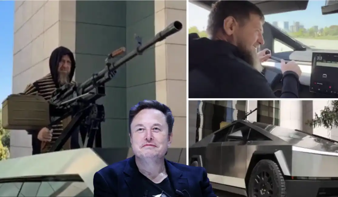 elon musk suv cybertruck ramzam kadyrov