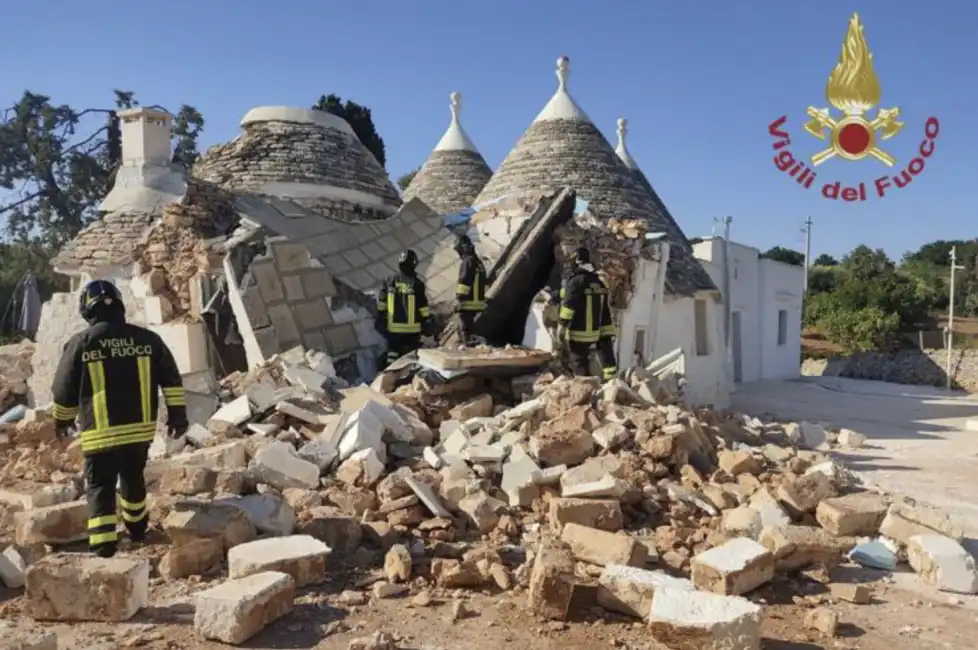 esplosione in un trullo a cisternino