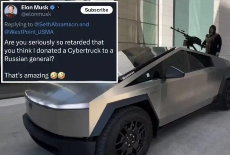 la risposta di elon musk a chi insinua abbia regalato la tesla cybertruck a ramzan kadyrov