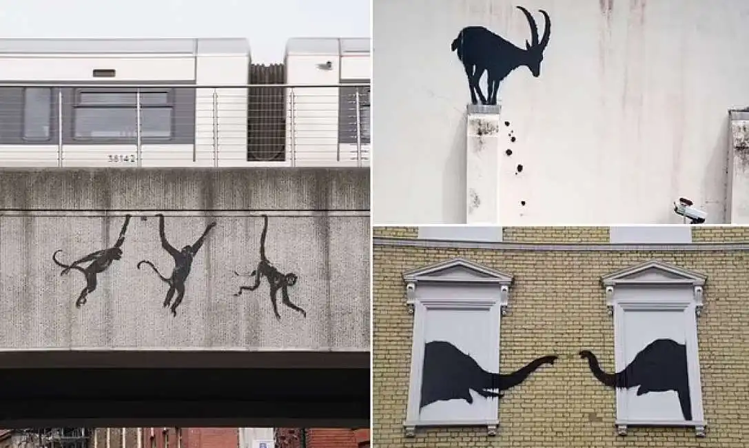 lo zoo di banksy per le strade di londra