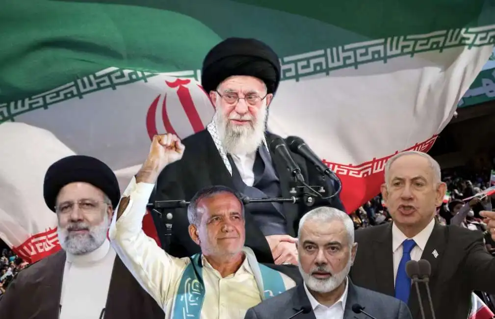 netanyahu pezeshkian ali khamenei ebrahim raisi haniyeh 