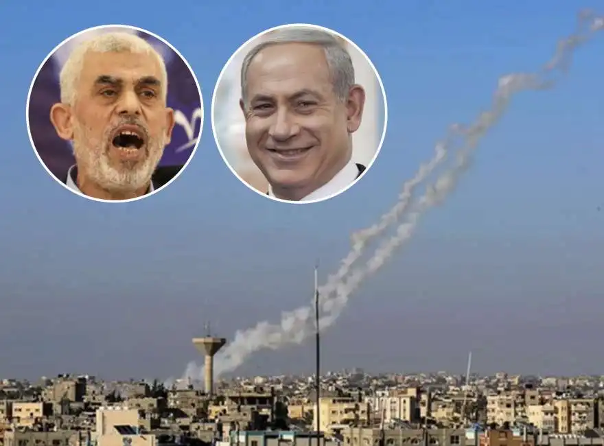 razzi di hamas sinwar netanyahu 