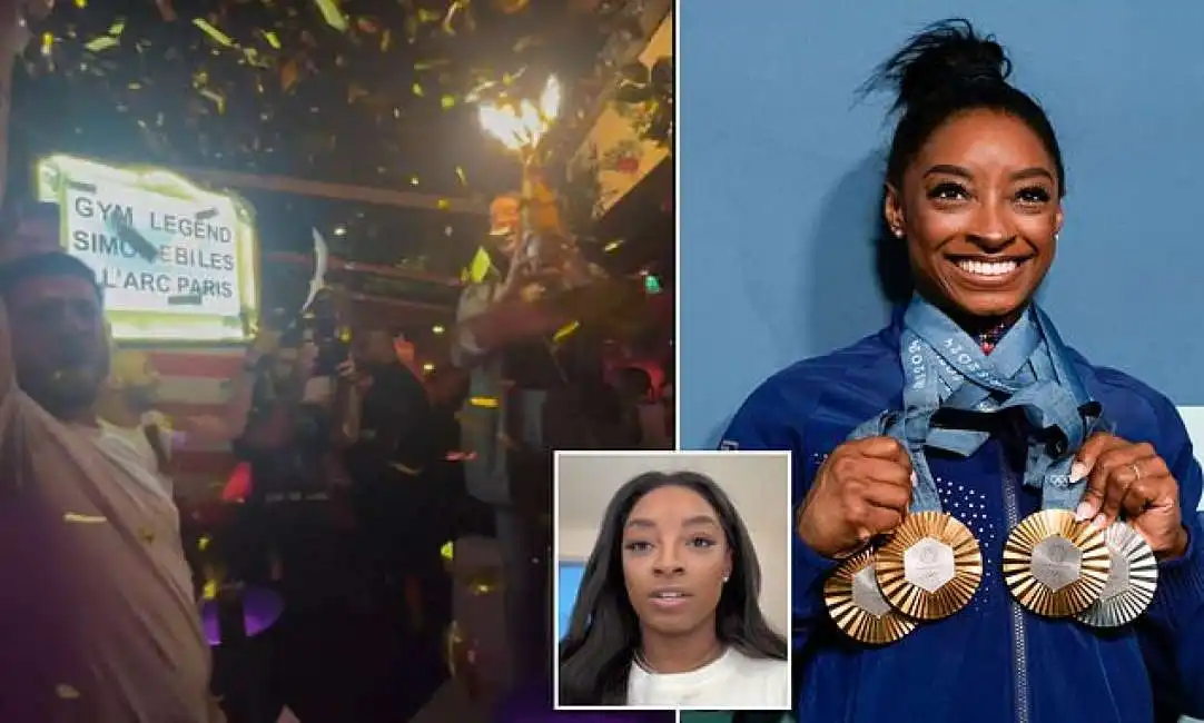 simone biles champagne 