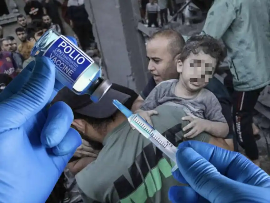 vaccino vaccinaziona anti poliomelite gaza striscia di 