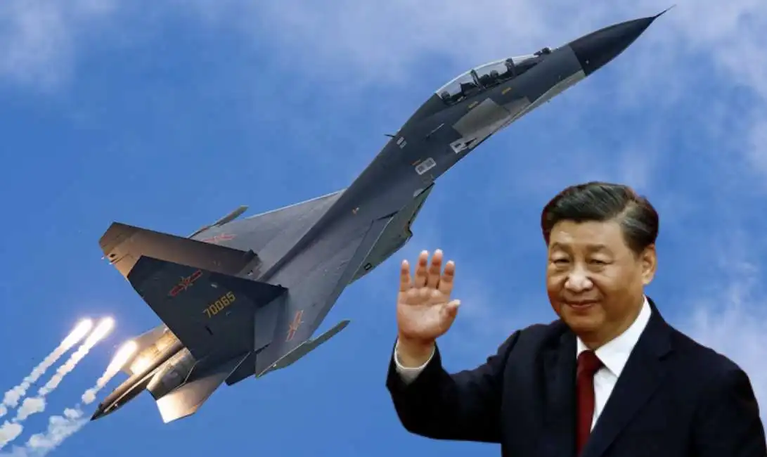 xi jinping caccia jet cina aereo