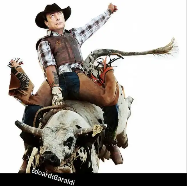 mario draghi rodeo cowboy