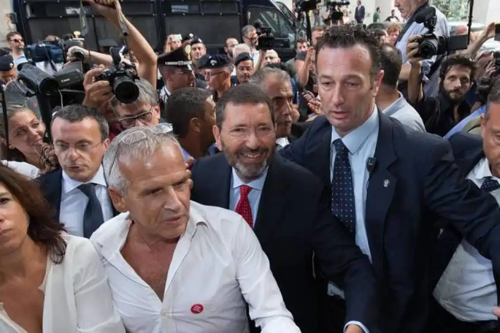 ignazio marino alla manifestazione antimafia