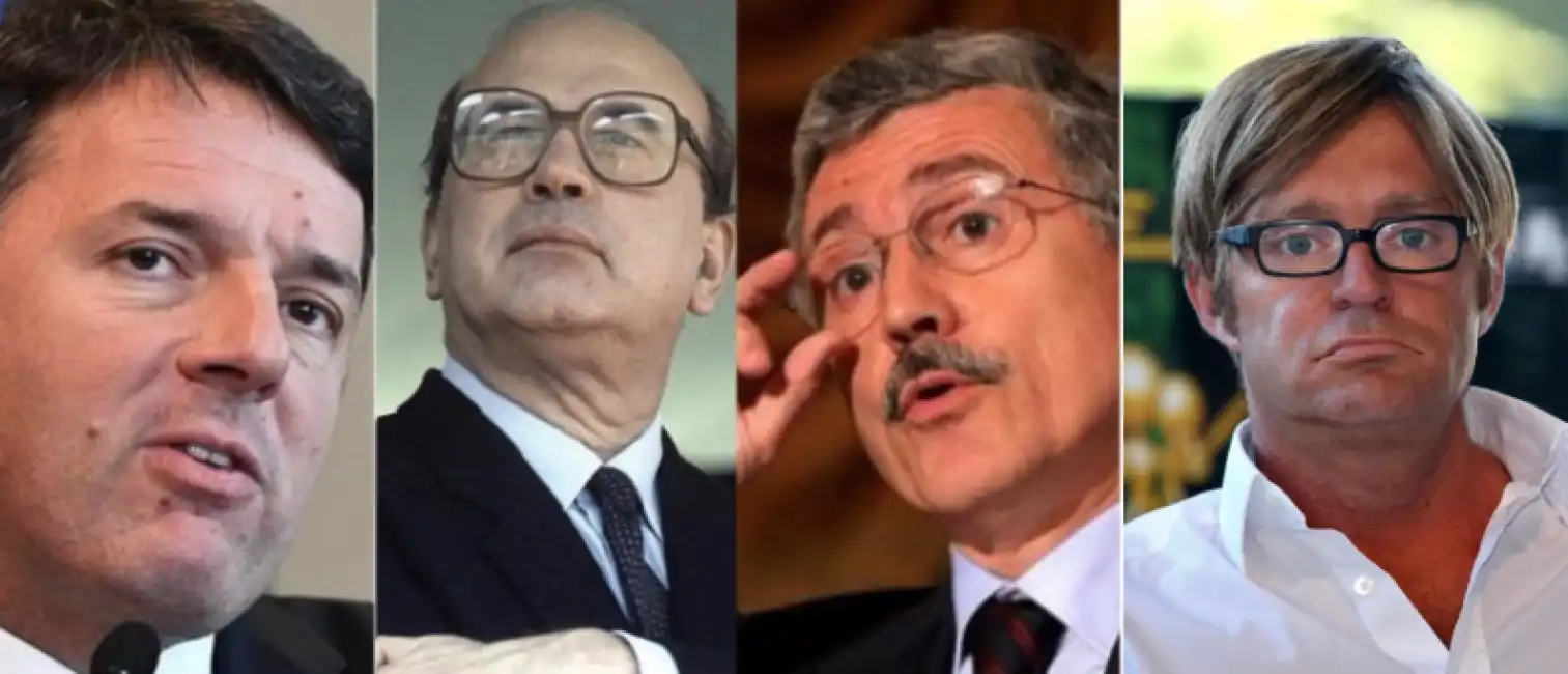 renzi craxi d'alema facci