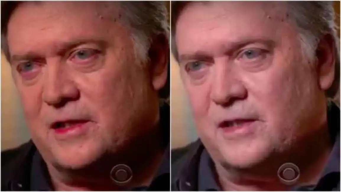 steve bannon cbs con color correction