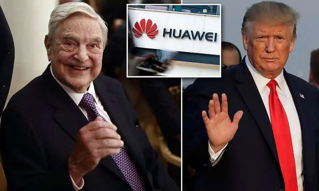 donald trump george soros huawei