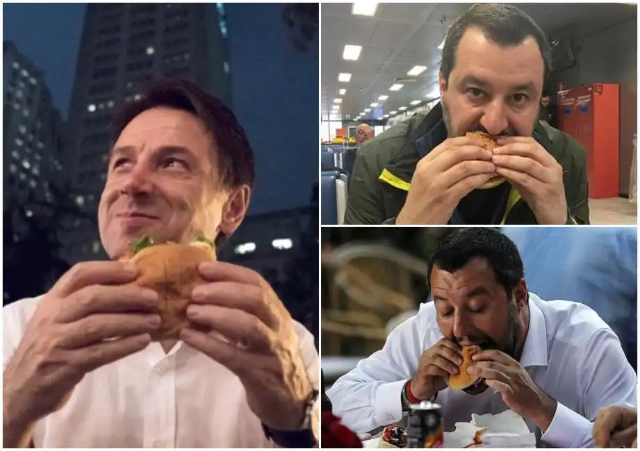 giuseppe conte salvini hamburger