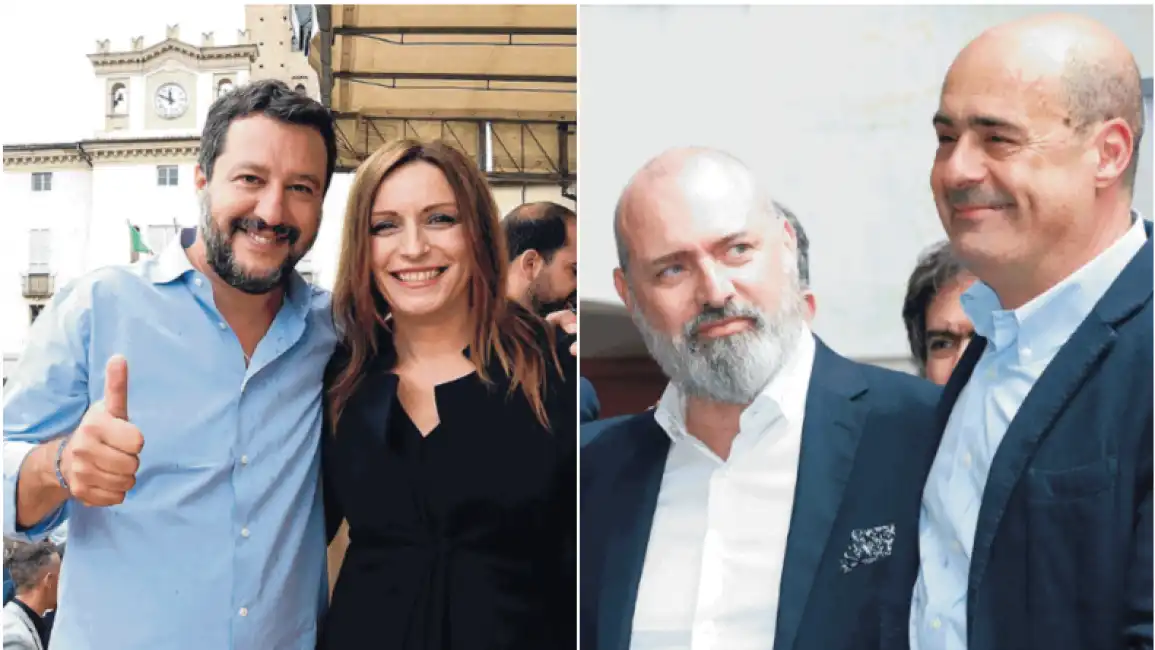 salvini borgonzoni bonaccini zingaretti