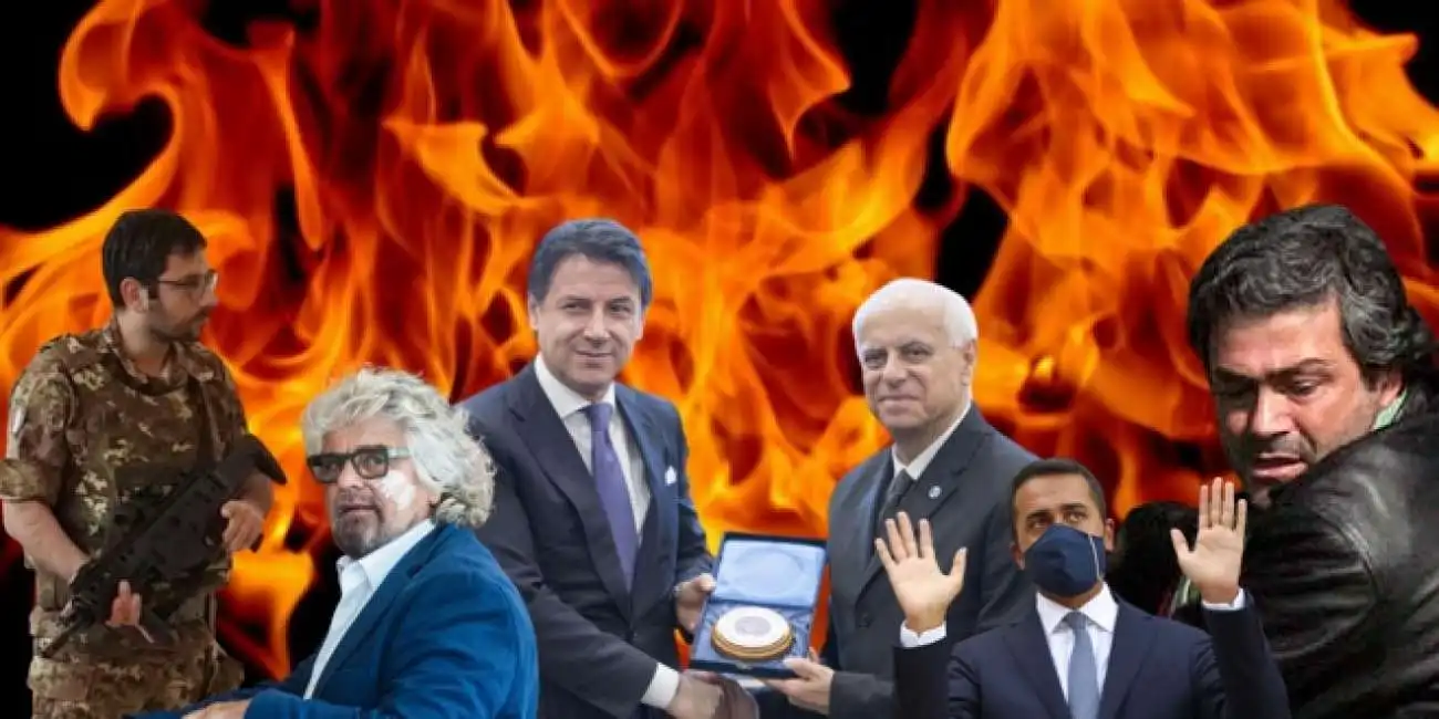 angelo tofalo marco mancini gennaro vecchione giuseppe conte beppe grillo luigi di maio