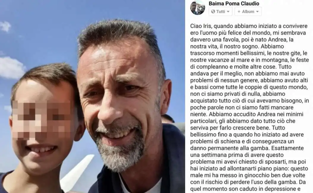 claudio baima poma con il figlio 