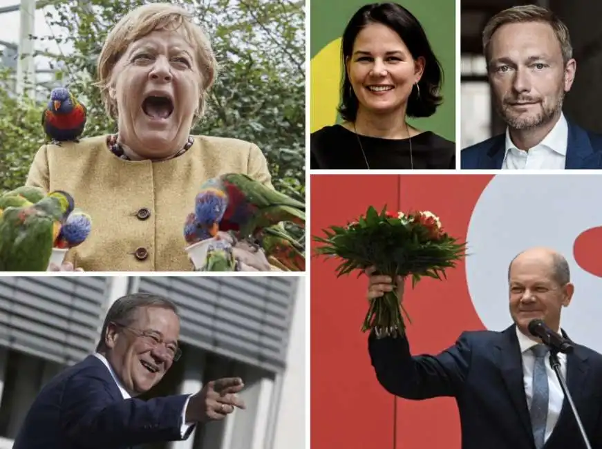 angela merkel armin laschet annalena baerbock olaf scholz christian lindner