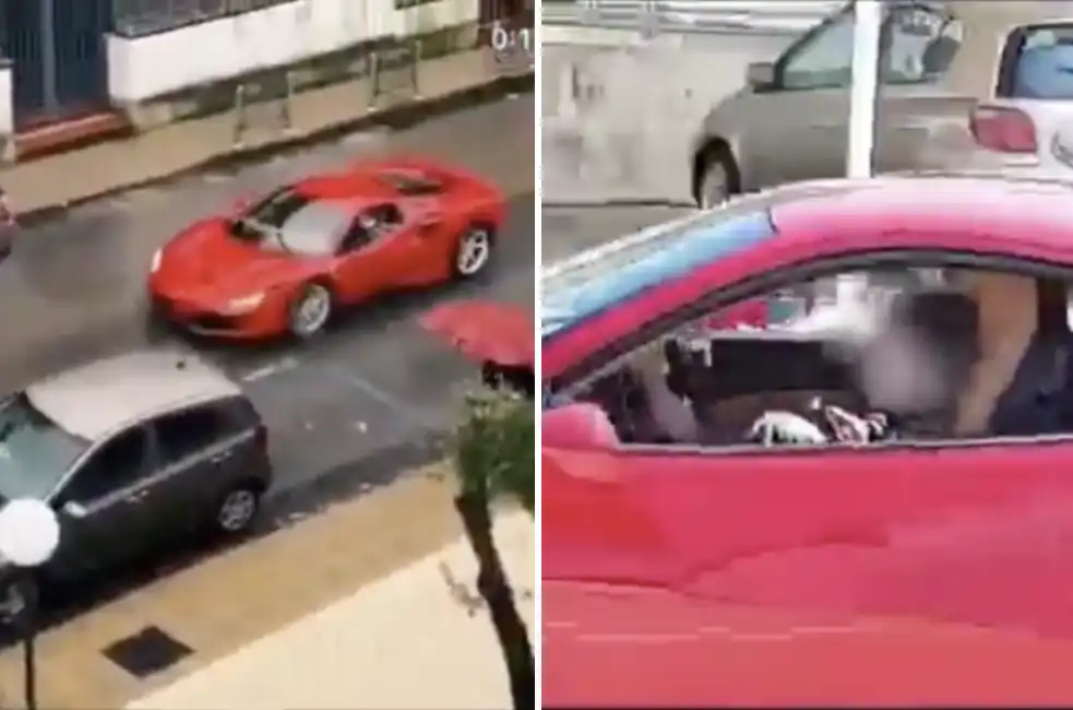 bambino guida ferrari