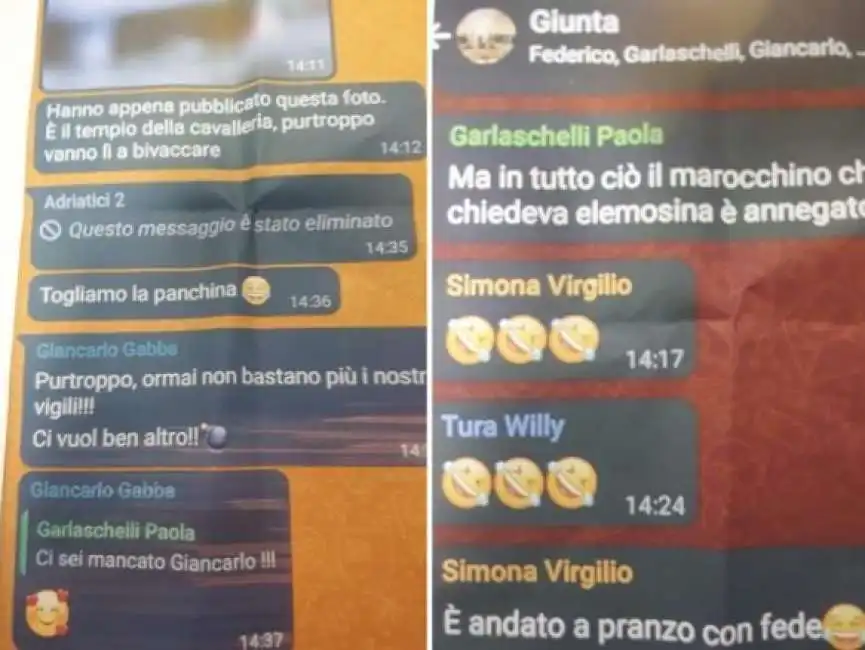 chat a voghera tra sindaca e assessori