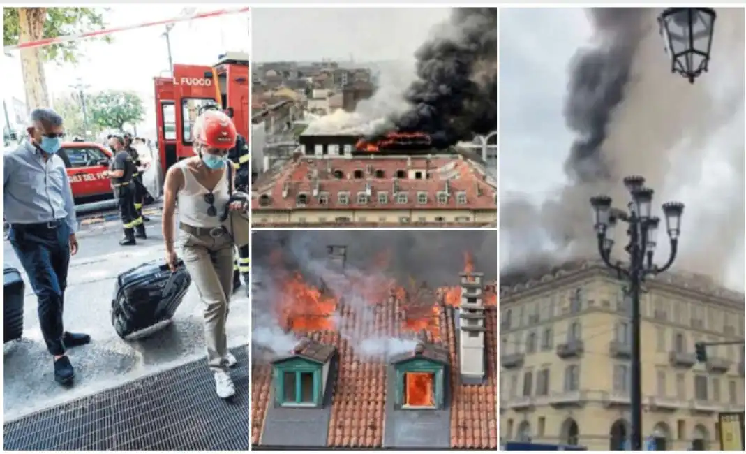 incendio in un palazzo in centro a torino porta nuova piazza carlo felice