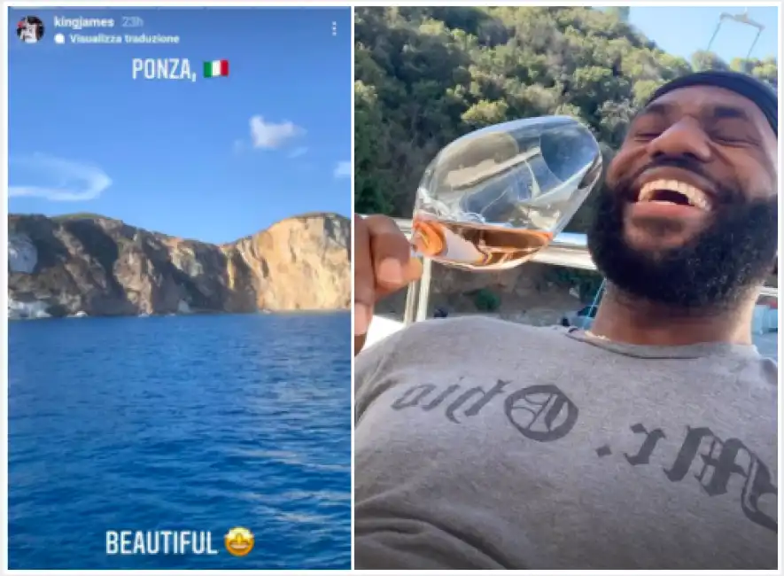 lebron james in vacanza a ponza