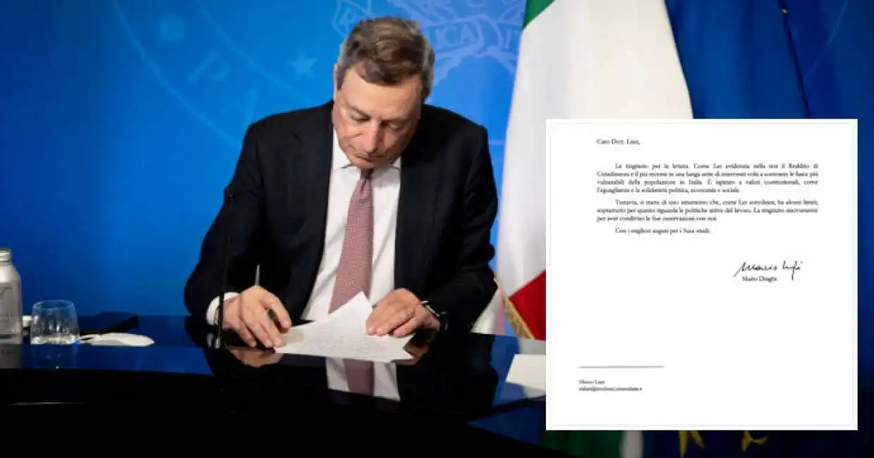 mario draghi reddito cittadinanza