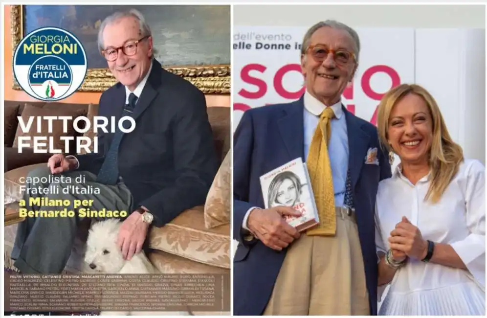 vittorio feltri e la pagina su libero con dudu il cane di berlusconi