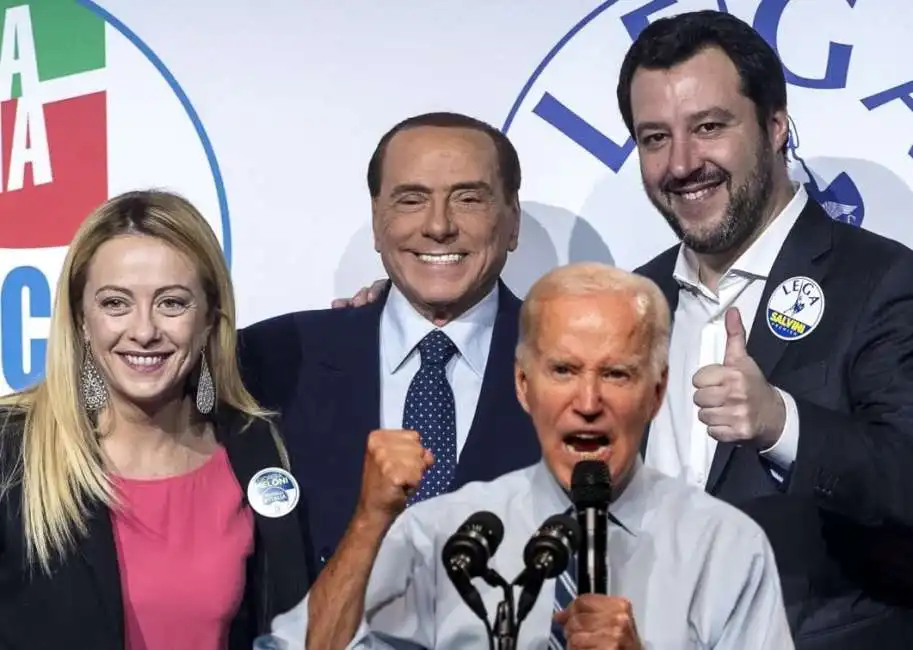 biden salvini berlusconi meloni