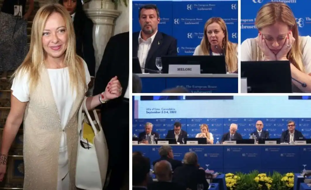 giorgia meloni matteo salvini cernobbio 