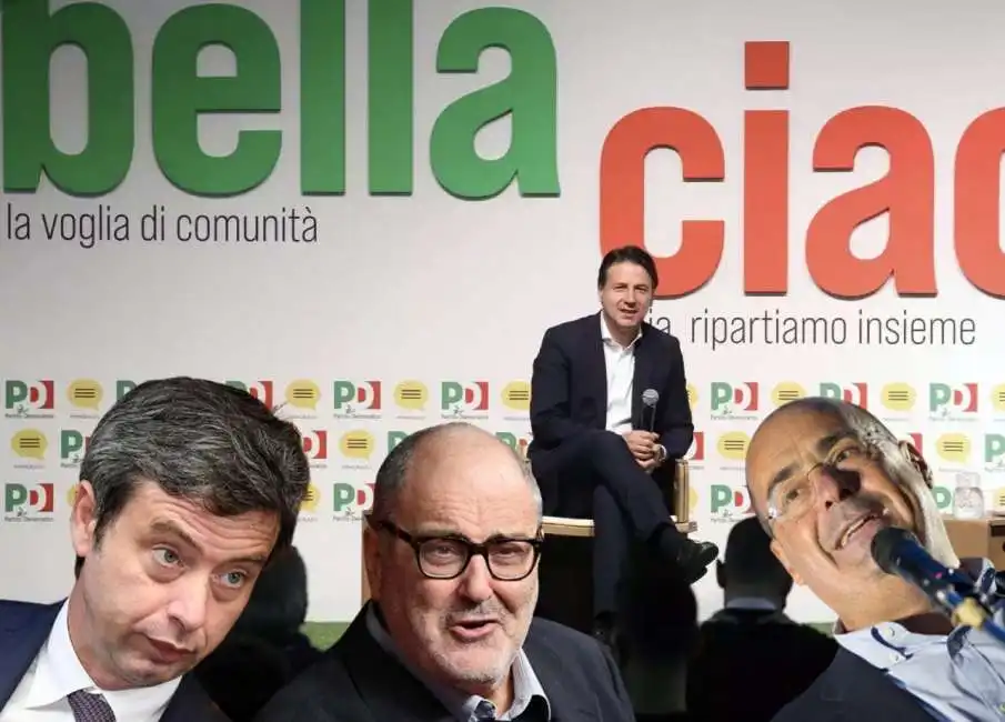 giuseppe conte andrea orlando goffredo bettini nicola zingaretti