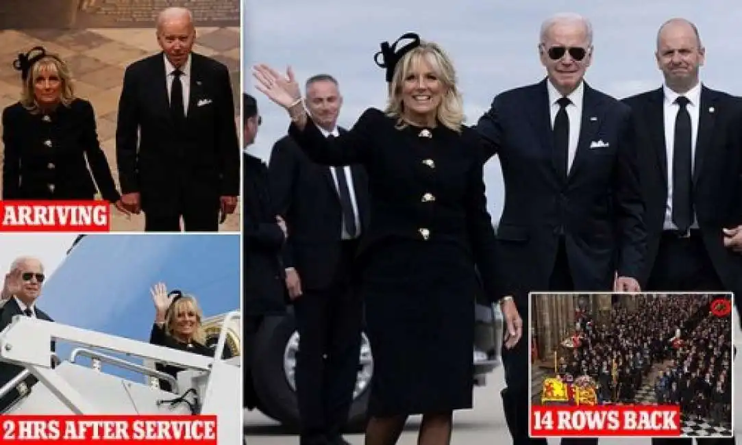 joe biden al funerale della regina elisabetta 