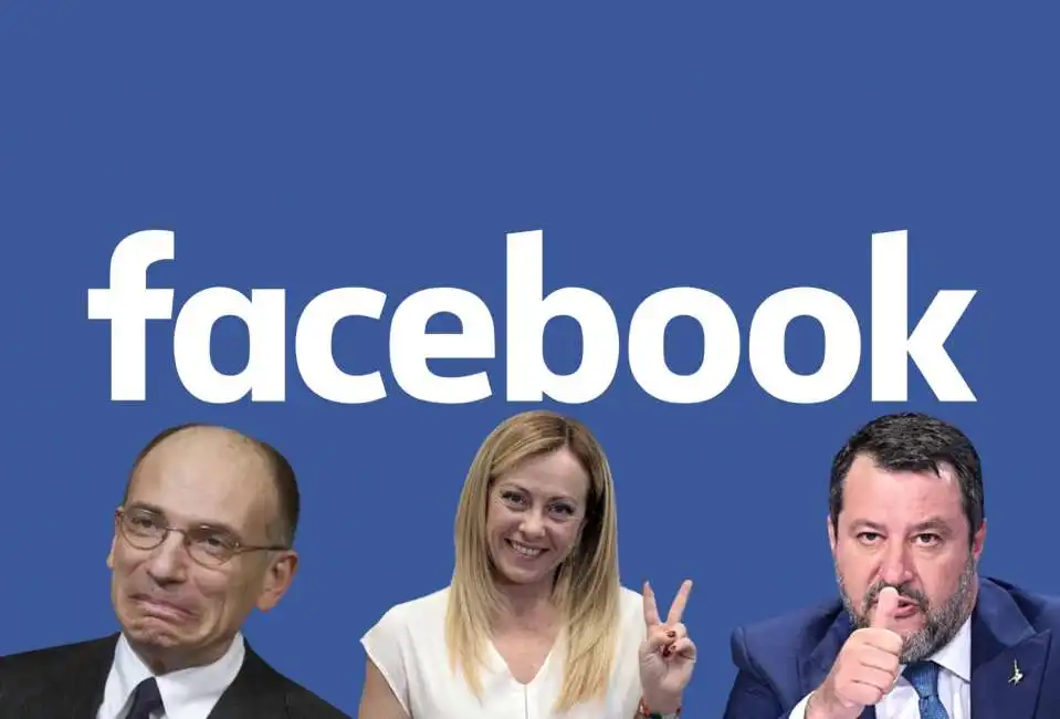 letta meloni salvini facebook