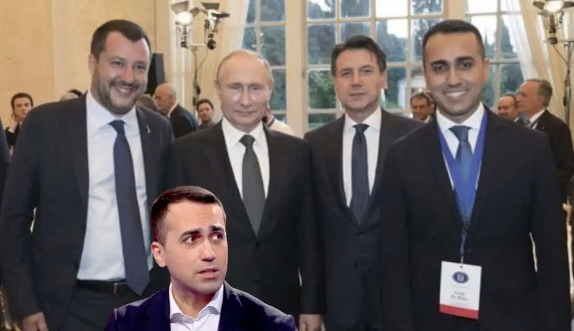 luigi di maio vladimir putin giuseppe conte matteo salvini 