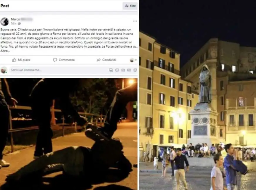 profilo facebook vendetta rapina campo de fiori 