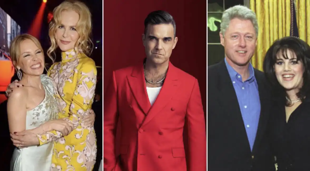 robbie williams bill clinton monica lewinsky kylie minogue nicole kidman