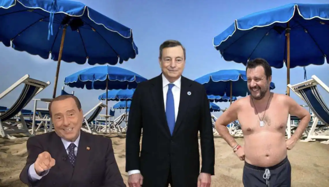 silvio berlusconi mario draghi matteo salvini