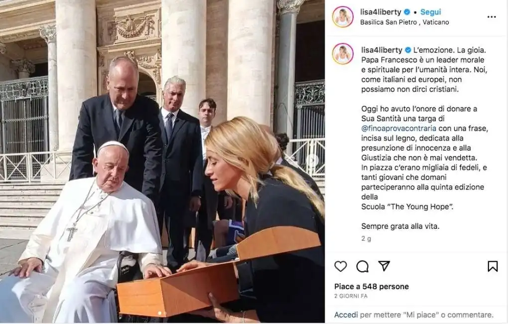 annalisa chirico papa francesco