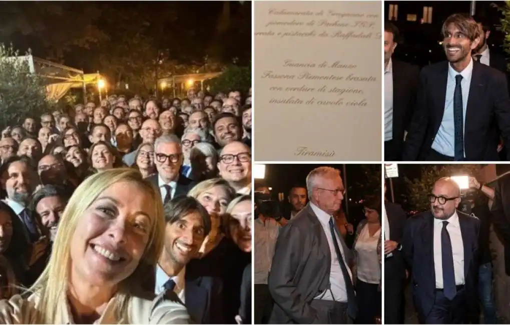 cena fdi giorgia meloni palazzo brancaccio fratelli d'italia