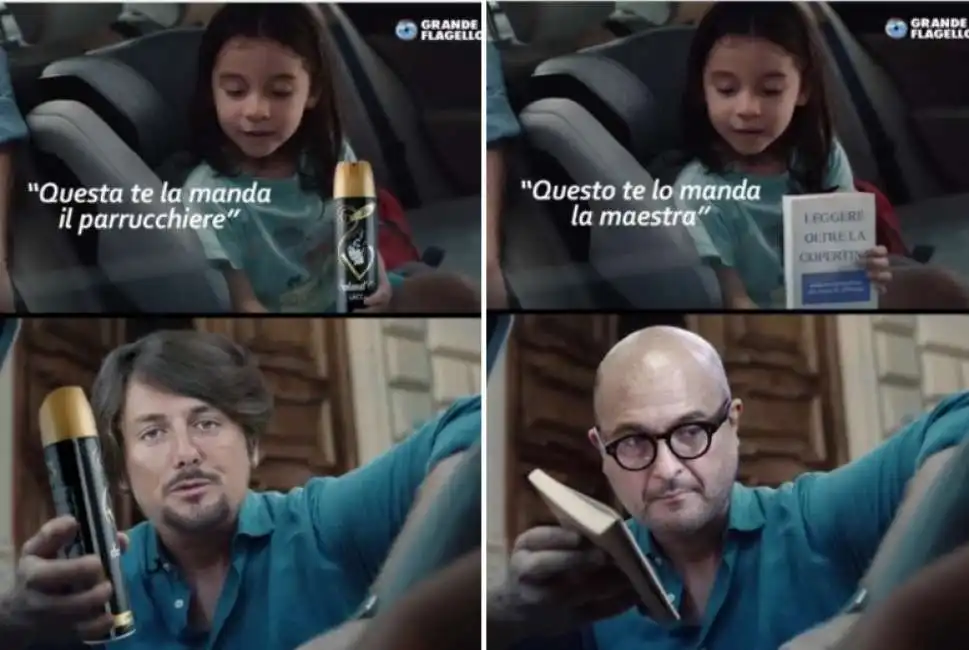 gennaro sanguliano andrea giambruno spot esselunga sulla pesca - meme il grande flagello 