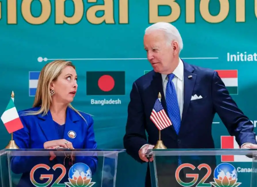 giorgia meloni joe biden g20 delhi