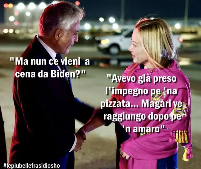 giorgia meloni joe biden pizza onu