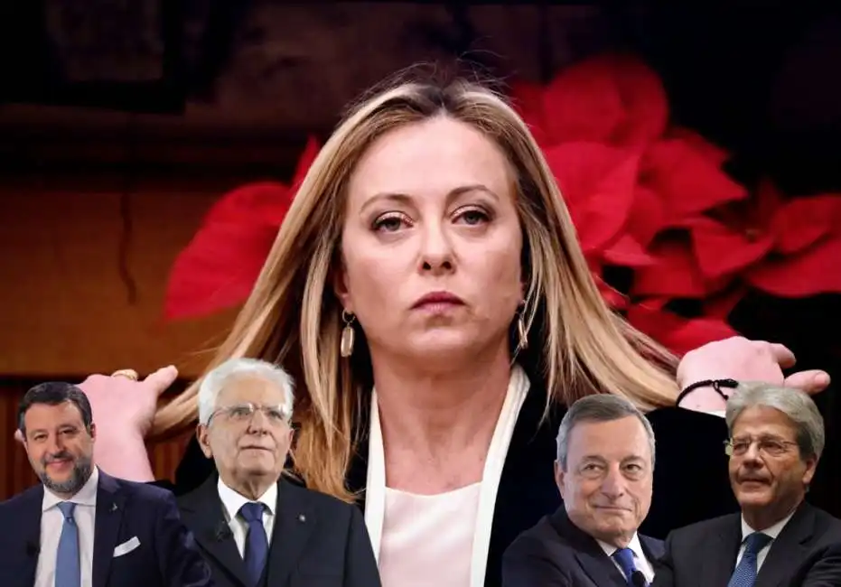 giorgia meloni mario draghi paolo gentiloni matteo salvini sergio mattarella