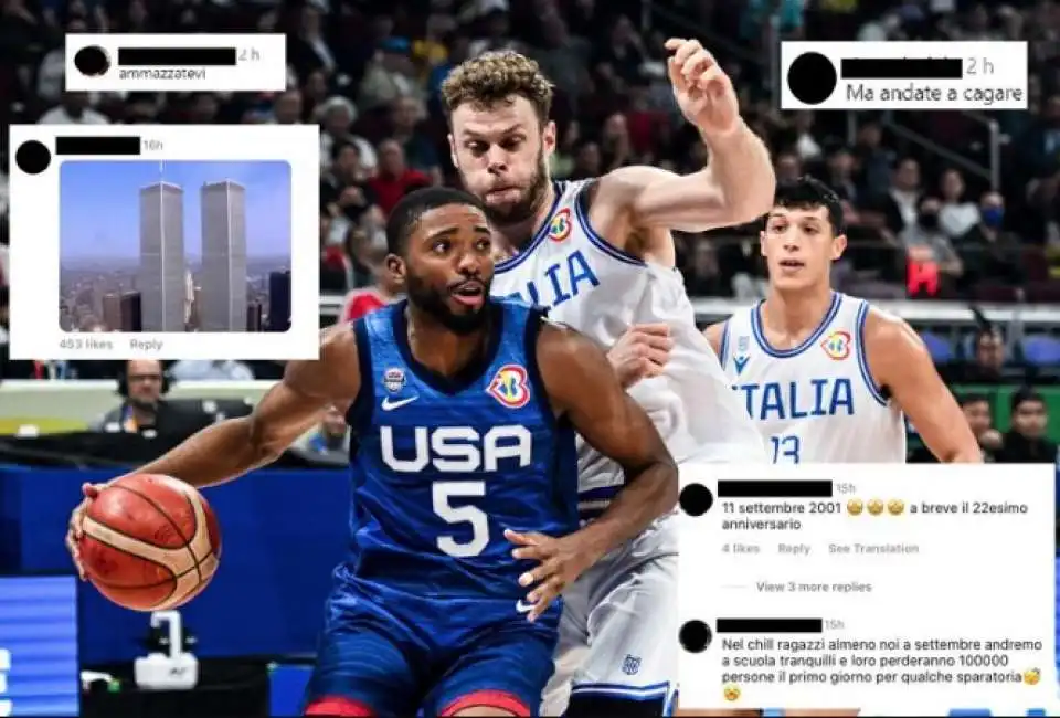 insulti dei tifosi italiani nella pagina instagram della nazionale di basket americana 