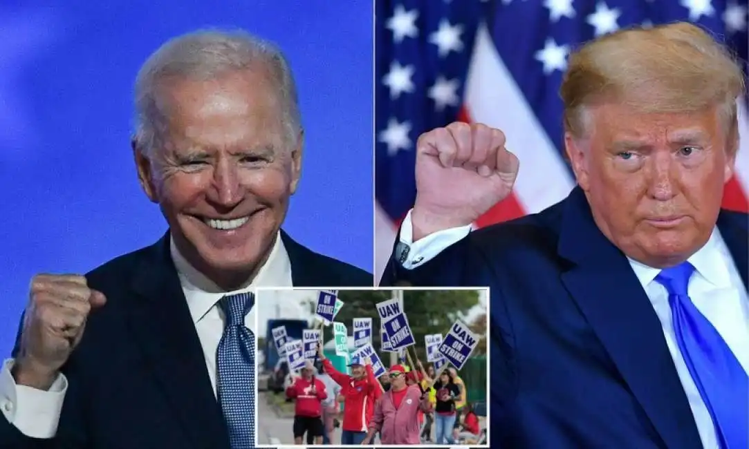 joe biden donald trump sciopero uaw 